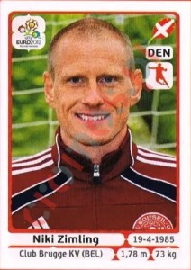213 Niki Zimling – UEFA Euro Poland-Ukraine 2012 Panini