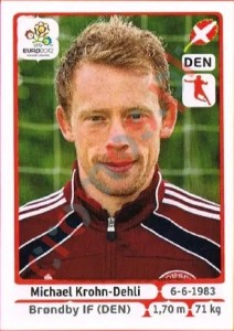 214 Michael Krohn-Dehli – UEFA Euro Poland-Ukraine 2012 Panini