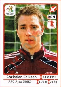 215 Christian Eriksen – UEFA Euro Poland-Ukraine 2012 Panini