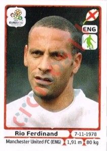 494 Rio Ferdinand – UEFA Euro Poland-Ukraine 2012 Panini