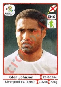 496 Glen Johnson – UEFA Euro Poland-Ukraine 2012 Panini