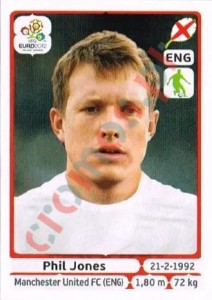 497 Phil Jones – UEFA Euro Poland-Ukraine 2012 Panini
