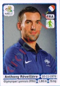 468 Anthony Réveillère – UEFA Euro Poland-Ukraine 2012 Panini