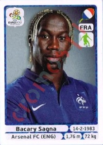 469 Bacary Sagna – UEFA Euro Poland-Ukraine 2012 Panini
