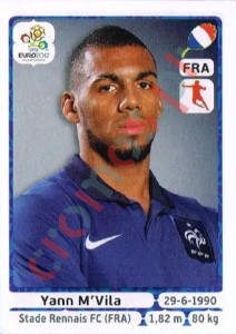 472 Yann M'Vila – UEFA Euro Poland-Ukraine 2012 Panini