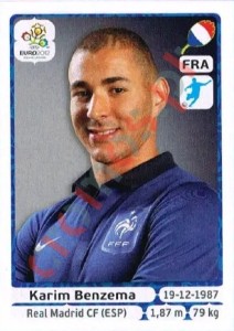 480 Karim Benzema – UEFA Euro Poland-Ukraine 2012 Panini