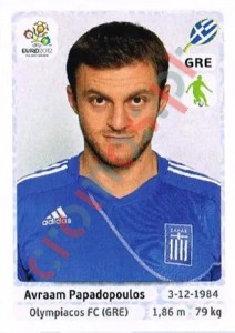 86 Avraam Papadopoulos – UEFA Euro Poland-Ukraine 2012 Panini