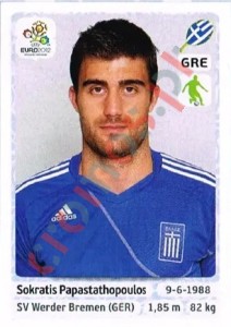 87 Sokratis Papastathopoulos – UEFA Euro Poland-Ukraine 2012 Panini