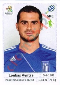 88 Loukas Vyntra – UEFA Euro Poland-Ukraine 2012 Panini