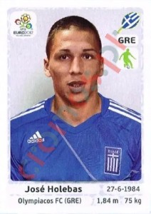 89 José Holebas – UEFA Euro Poland-Ukraine 2012 Panini