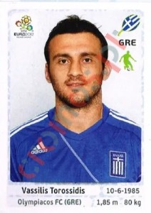 92 Vasilis Torosidis – UEFA Euro Poland-Ukraine 2012 Panini