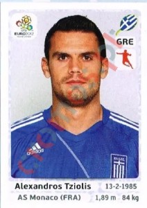 93 Alexandros Tziolis – UEFA Euro Poland-Ukraine 2012 Panini