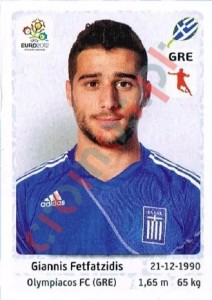 97 Giannis Fetfatzidis – UEFA Euro Poland-Ukraine 2012 Panini