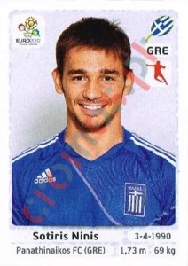 99 Sotiris Ninis – UEFA Euro Poland-Ukraine 2012 Panini
