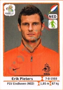 176 Erik Pieters – UEFA Euro Poland-Ukraine 2012 Panini