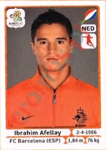 184 Ibrahim Afellay – UEFA Euro Poland-Ukraine 2012 Panini