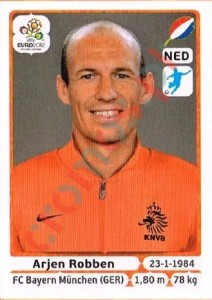 186 Arjen Robben – UEFA Euro Poland-Ukraine 2012 Panini