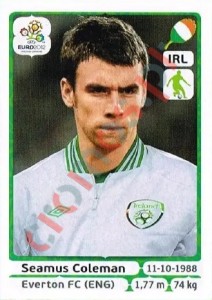 351 Seamus Coleman – UEFA Euro Poland-Ukraine 2012 Panini
