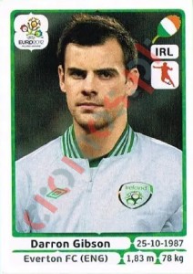 352 Darron Gibson – UEFA Euro Poland-Ukraine 2012 Panini