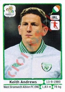356 Keith Andrews – UEFA Euro Poland-Ukraine 2012 Panini