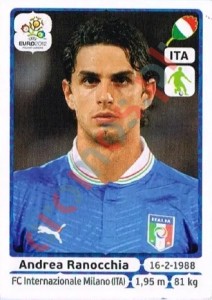 320 Andrea Ranocchia – UEFA Euro Poland-Ukraine 2012 Panini