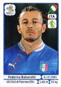 321 Federico Balzaretti – UEFA Euro Poland-Ukraine 2012 Panini