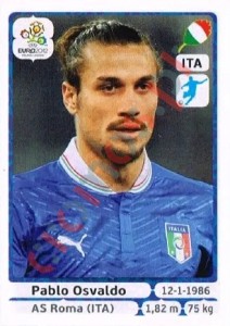 332 Pablo Osvaldo – UEFA Euro Poland-Ukraine 2012 Panini