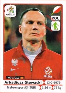 57 Arkadiusz Głowacki – UEFA Euro Poland-Ukraine 2012 Panini