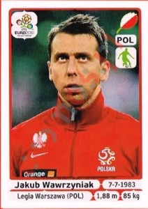 63 Jakub Wawrzyniak – UEFA Euro Poland-Ukraine 2012 Panini