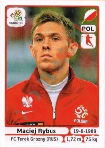 68 Maciej Rybus – UEFA Euro Poland-Ukraine 2012 Panini