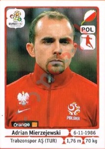 70 Adrian Mierzejewski – UEFA Euro Poland-Ukraine 2012 Panini