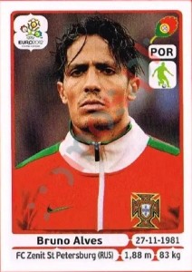 260 Bruno Alves – UEFA Euro Poland-Ukraine 2012 Panini