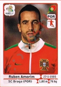 266 Ruben Amorim – UEFA Euro Poland-Ukraine 2012 Panini