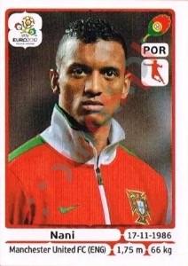 272 Nani – UEFA Euro Poland-Ukraine 2012 Panini