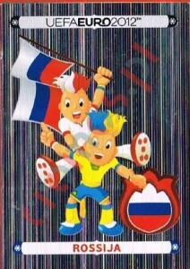 107 Official Mascot - Rossija – UEFA Euro Poland-Ukraine 2012 Panini