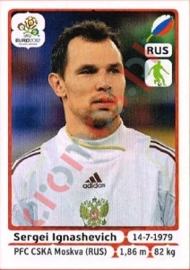 115 Sergei Ignashevich – UEFA Euro Poland-Ukraine 2012 Panini