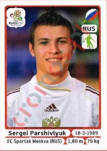 120 Sergei Parshivlyuk – UEFA Euro Poland-Ukraine 2012 Panini