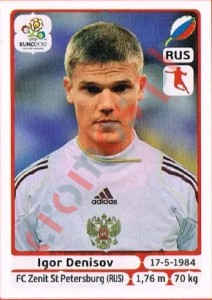 124 Igor Denisov – UEFA Euro Poland-Ukraine 2012 Panini