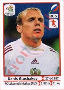 126 Denis Glushakov – UEFA Euro Poland-Ukraine 2012 Panini