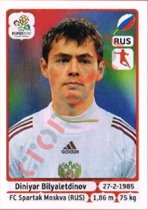 127 Diniyar Bilyaletdinov – UEFA Euro Poland-Ukraine 2012 Panini