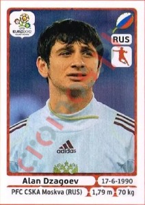 128 Alan Dzagoev – UEFA Euro Poland-Ukraine 2012 Panini