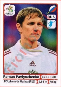 131 Roman Pavlyuchenko – UEFA Euro Poland-Ukraine 2012 Panini