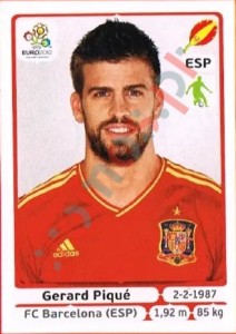 290 Gerard Piqué – UEFA Euro Poland-Ukraine 2012 Panini