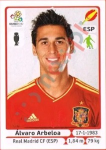 292 Álvaro Arbeloa – UEFA Euro Poland-Ukraine 2012 Panini