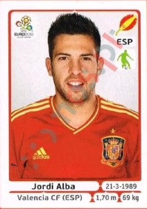 293 Jordi Alba – UEFA Euro Poland-Ukraine 2012 Panini