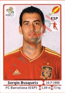 295 Sergio Busquets – UEFA Euro Poland-Ukraine 2012 Panini