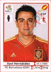 296 Xavi Hernández – UEFA Euro Poland-Ukraine 2012 Panini