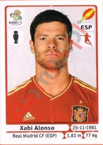 297 Xabi Alonso – UEFA Euro Poland-Ukraine 2012 Panini