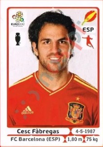 298 Cesc Fàbregas – UEFA Euro Poland-Ukraine 2012 Panini