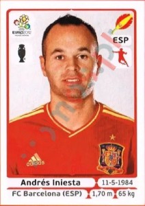 299 Andrés Iniesta – UEFA Euro Poland-Ukraine 2012 Panini